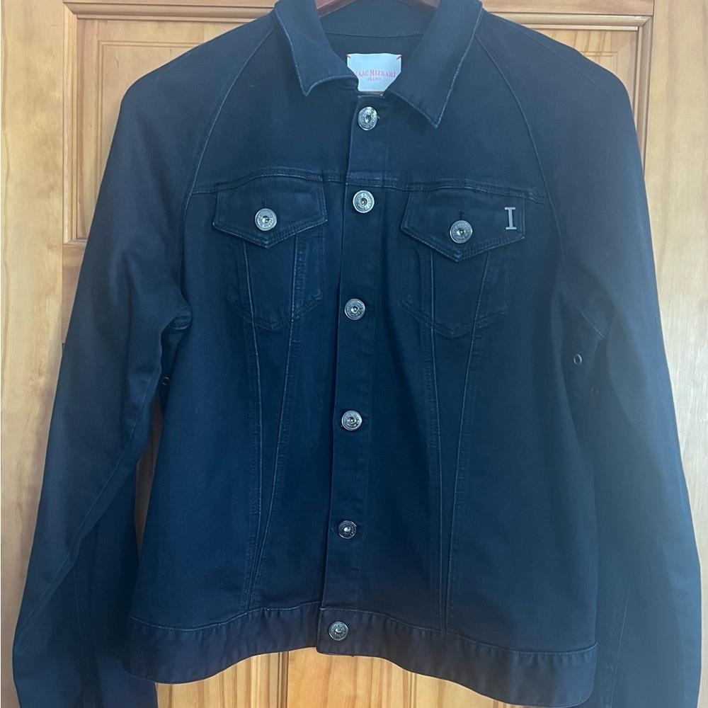 Like New, XL Isaac Mizrahi Black Denim Jacket